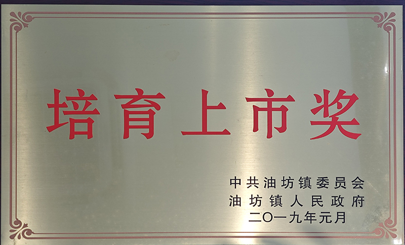2019年油坊鎮培育上市獎